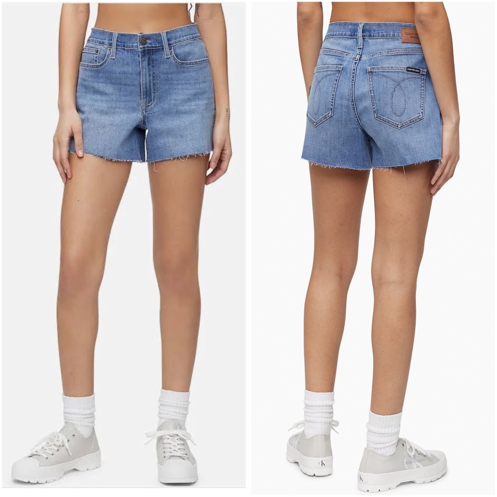 NWT Calvin Klein Cut Off High Waist Jean Shorts